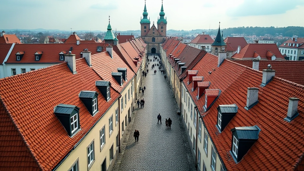 Suurkaugus Tallinna vanaliinna fassaadidest, mille peal on digitaalsed AR-kihid