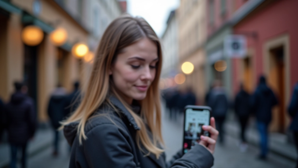 AR-rakenduse kasutaja vaatab telefonis Tallinna vanalinnas 18. sajandi vaateid